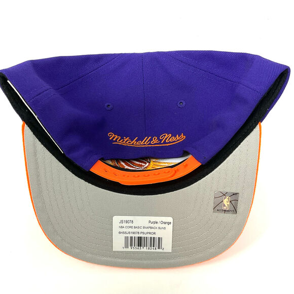 Mitchell & Ness Phoenix Suns Snapback Oversize Logo Orange Purple Authentic NWT - Picture 2 of 5